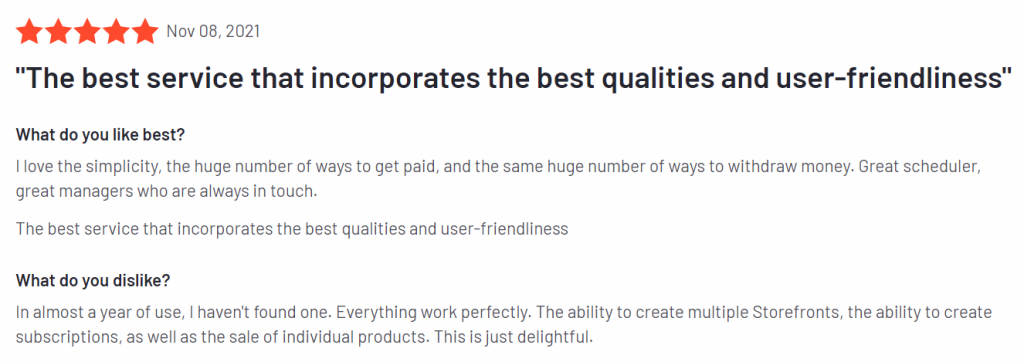 FastSpring G2 review: The best service that incorporates the best qualities and user-friendliness